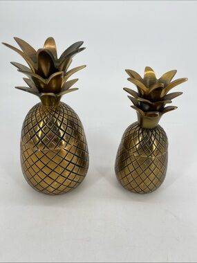 Bunny Williams x Ballard Designs Signature Brass Trinket Containers-Set Of Two